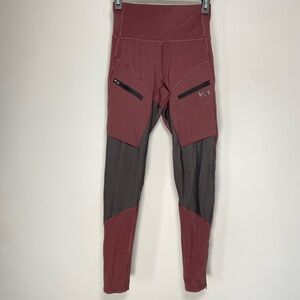 Kari Traa Women's Leggings in Burgundy and Charcoal